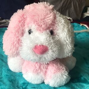 Pink dog stuffed animal